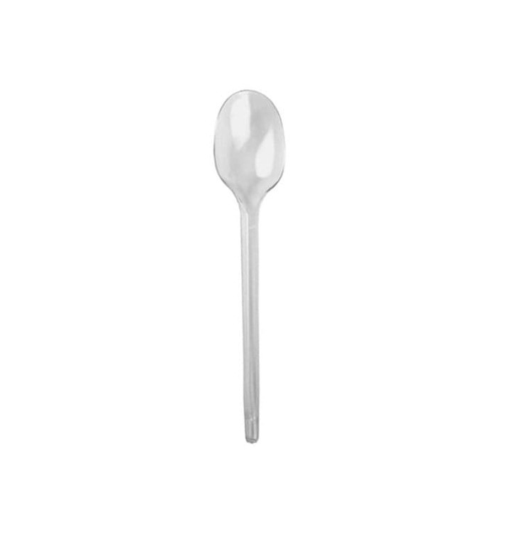 Cucchiaino di Plastica Trasparente 125 mm Cucchiaino di Plastica Trasparente 125 mm