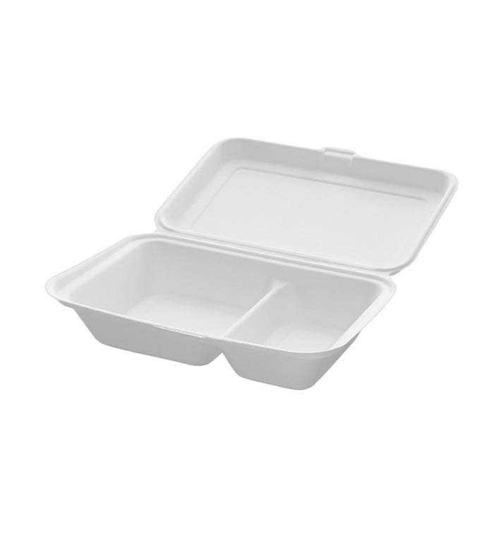 Contenitori Canna Zucchero 2S Bianco 240x125x65mm (50 Pezzi) Contenitori Canna Zucchero 2S Bianco 240x125x65mm (50 Pezzi)