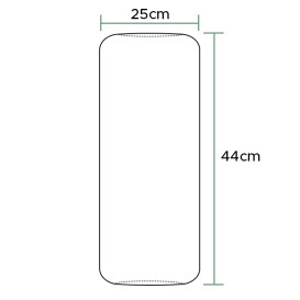 Manicotti in TNT di PP Plastificato 25x44cm Bianco (50 Pezzi)