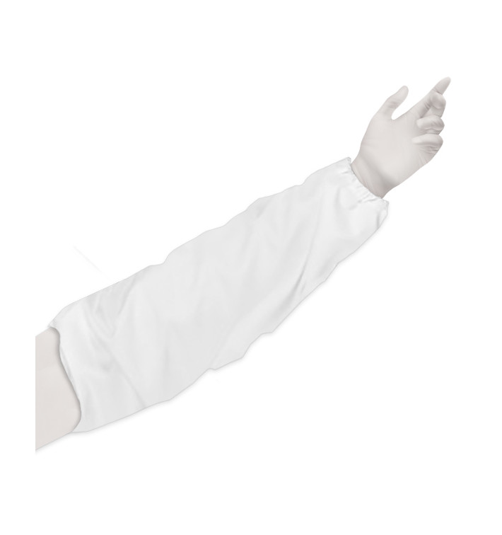 Manicotti in TNT di PP Plastificato 25x44cm Bianco (500 Pezzi) Manicotti in TNT di PP Plastificato 25x44cm Bianco (500 Pezzi)