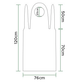 Grembiule in Polietilene 76x120cm 37.5 Micron Blu (500 Pezzi)