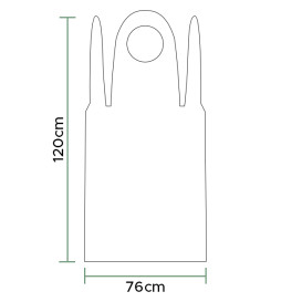 Grembiule in Polietilene Block 76x120cm 40 Micron Blu (500 Pezzi)