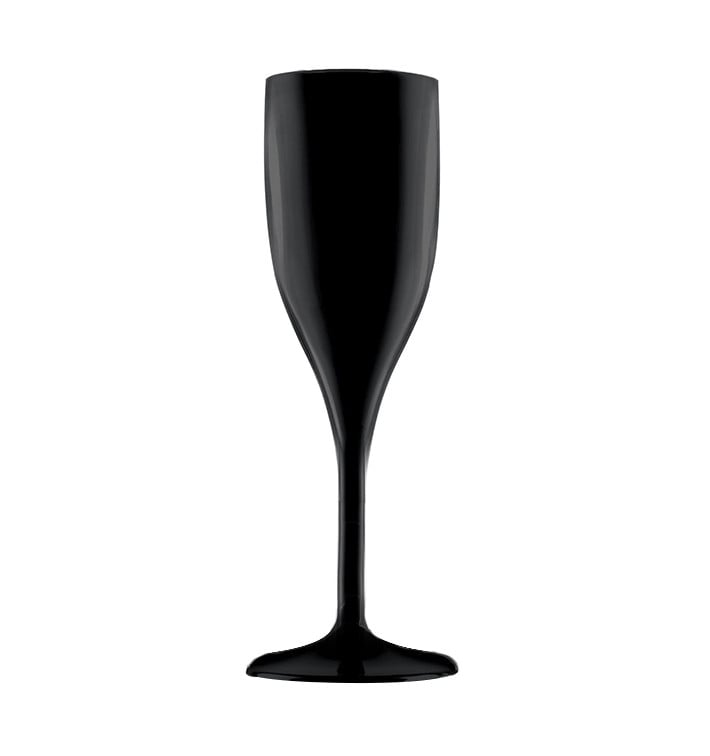 Calice Flute Riutilizzabili Nero SAN 150ml (1 Pezzi) Calice Flute Riutilizzabili Nero SAN 150ml (1 Pezzi)