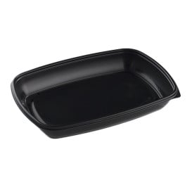 Contenitori di Plastica PP Nero 1350ml 28x20x4cm (50 Pezzi)