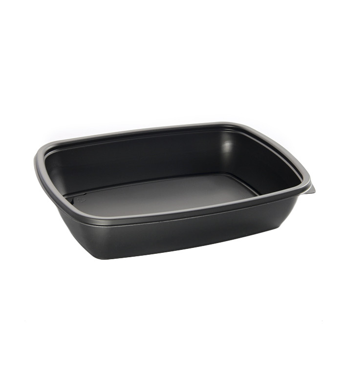 Contenitori di Plastica PP Nero 900ml 23x16,5cm 900ml (75 Pezzi) Contenitori di Plastica PP Nero 900ml 23x16,5cm 900ml (75 Pezzi)