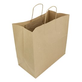 Buste Shopper in Carta Kraft 70g/m² 26+18x26cm (50 Pezzi)
