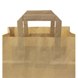 Buste Shopper in Carta Kraft 70g/m² 26+18x26cm (50 Pezzi)