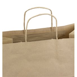 Buste Shopper in Carta Kraft 70g/m² 26+18x26cm (50 Pezzi)