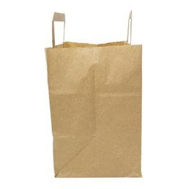 Buste Shopper in Carta Kraft 70g/m² 26+18x26cm (50 Pezzi)