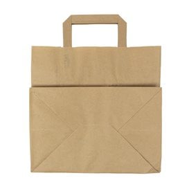 Buste Shopper in Carta Kraft 70g/m² 26+18x26cm (50 Pezzi)
