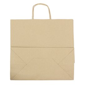 Buste Shopper in Carta Kraft 70g/m² 26+18x26cm (50 Pezzi)
