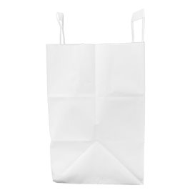 Buste Shopper in Carta Bianca 70g/m² 26+18x26cm (50 Pezzi)