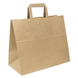 Buste Shopper in Carta Kraft 70g/m² 32x22x26cm (250 Pezzi)