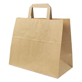 Buste Shopper in Carta Kraft 70g/m² 32x22x26cm (250 Pezzi)