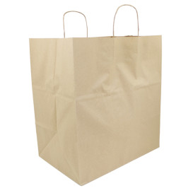 Buste Shopper in Carta Kraft 120g/m² 36+24x39cm (200 Pezzi)