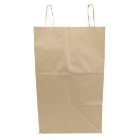 Buste Shopper in Carta Kraft 120g/m² 36+24x39cm (50 Pezzi)