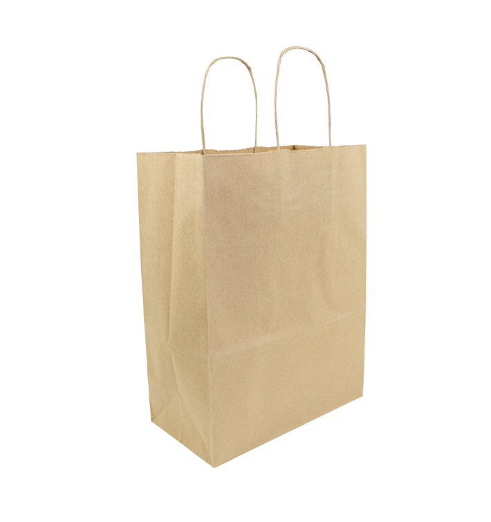 Buste Shopper in Carta Hawanna 100g/m² 24+12x31cm (50 Pezzi) Buste Shopper in Carta Hawanna 100g/m² 24+12x31cm (50 Pezzi)