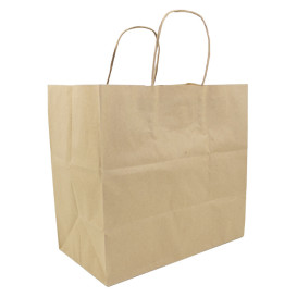 Buste Shopper in Carta Hawanna 100g/m² 28+16x27cm (250 Pezzi)