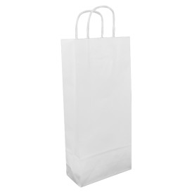 Sacchetti per bottiglie Carta Bianca 18+8x39cm (300 Pezzi)