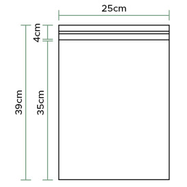 Sacchetti di Polipropilene CPP Piega Adesivo 25x35cm G160 (100 Pezzi)