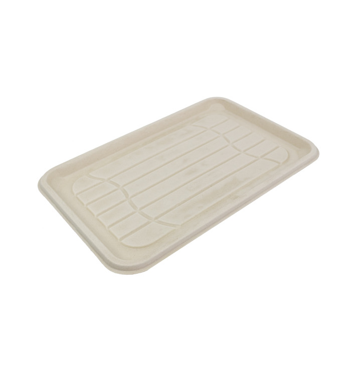 Vassoi Bio di Canna da Zucchero 460x300mm (25 Pezzi) Vassoi Bio di Canna da Zucchero 460x300mm (25 Pezzi)
