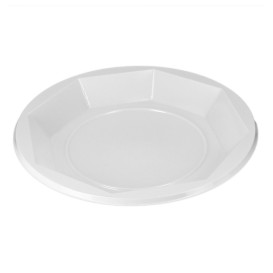 Piatto Fondo Riutilizzabile Economico PS Bianco Ø22cm (30 Pezzi)