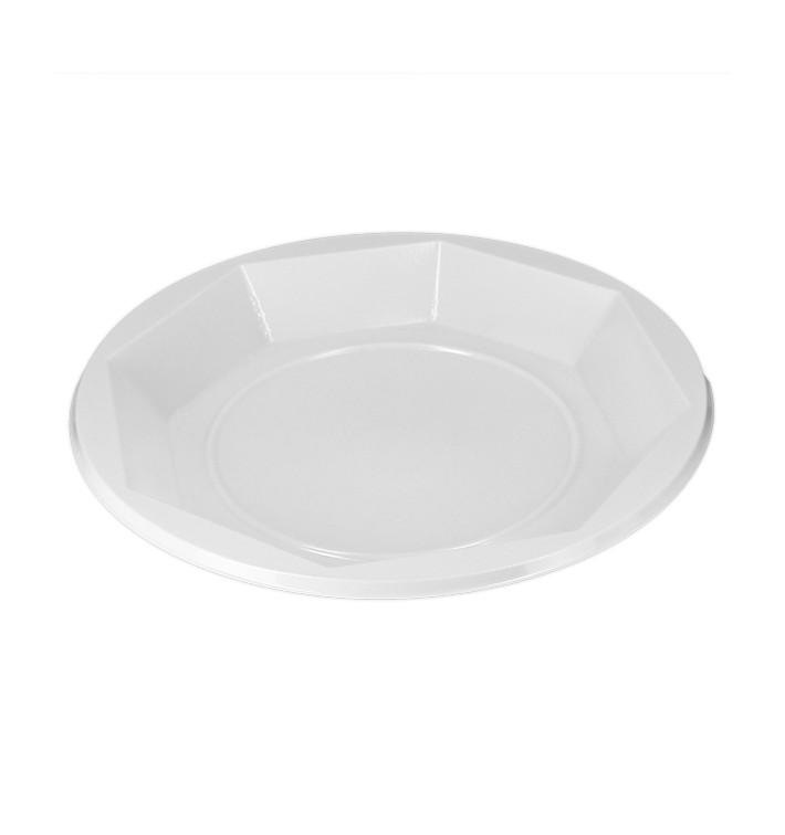 Piatto Fondo Riutilizzabile Economico PS Bianco Ø22cm (30 Pezzi) Piatto Fondo Riutilizzabile Economico PS Bianco Ø22cm (30 Pezzi)