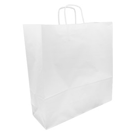 Buste Shopper in Carta Bianca 100g/m² 44+15x46cm (200 Pezzi)