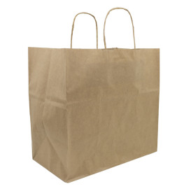 Buste Shopper in Carta Marrone 80g/m² 30+18x29cm (250 Pezzi)