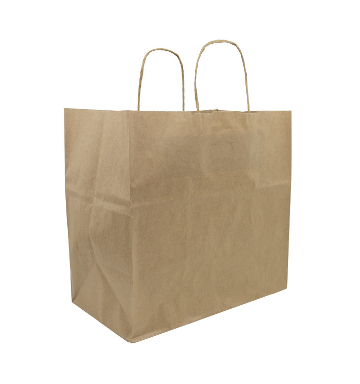 Buste Shopper in Carta Marrone 80g/m² 30+18x29cm (250 Pezzi)