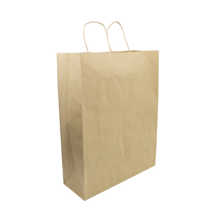Buste Shopper in Carta Hawanna 100g/m² 32+12x41cm (50 Pezzi) Buste Shopper in Carta Hawanna 100g/m² 32+12x41cm (50 Pezzi)