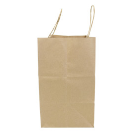 Buste Shopper in Carta Hawanna 100g/m² 28+16x27cm (50 Pezzi)