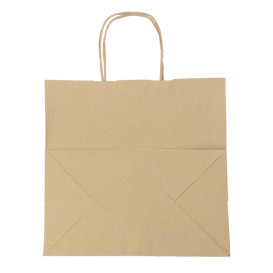 Buste Shopper in Carta Hawanna 100g/m² 28+16x27cm (250 Pezzi)