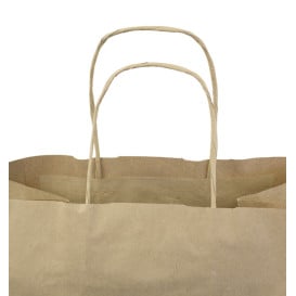 Buste Shopper in Carta Hawanna 100g/m² 28+16x27cm (50 Pezzi)