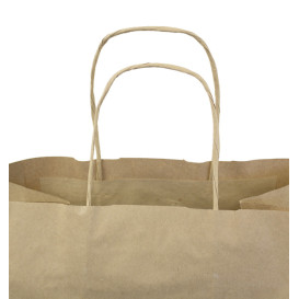 Buste Shopper in Carta Hawanna 100g/m² 28+16x27cm (250 Pezzi)