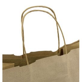 Buste Shopper in Carta Hawanna 100g/m² 32+20x32cm (200 Pezzi)