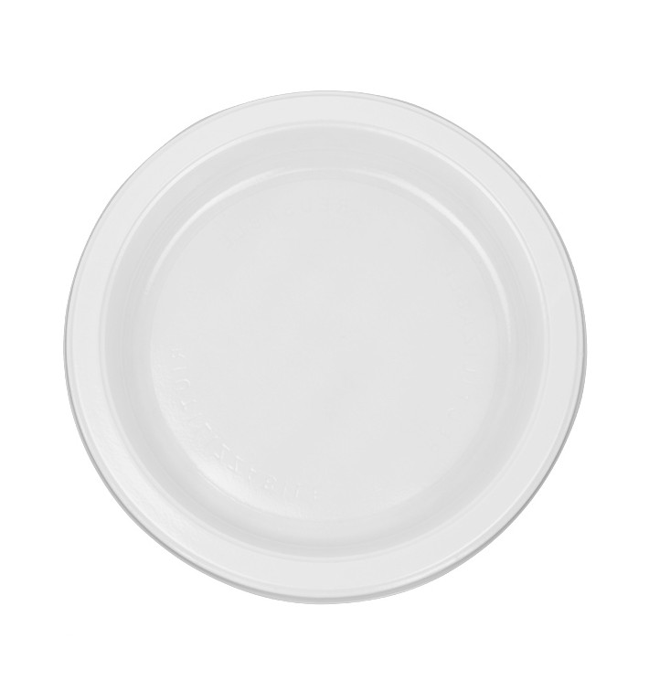 Piatto Piano Riutilizzabile Economico PS Bianco Ø17cm (25 Pezzi) Piatto Piano Riutilizzabile Economico PS Bianco Ø17cm (25 Pezzi)