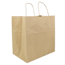 Buste Shopper in Carta Hawanna 100g/m² 32+20x32cm (50 Pezzi)