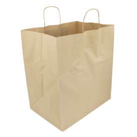 Buste Shopper in Carta Kraft 120g/m² 36+24x39cm (200 Pezzi)