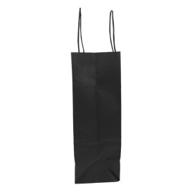 Buste Shopper in Carta Nero 100g/m² 25+11x31cm (25 Pezzi)