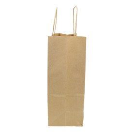 Buste Shopper in Carta Hawanna 100g/m² 24+12x31cm (50 Pezzi)