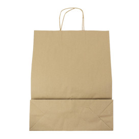 Buste Shopper in Carta Hawanna 100g/m² 32+12x41cm (50 Pezzi)