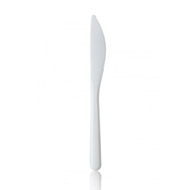 Coltello di Plastica Premium Bianco 185 mm 