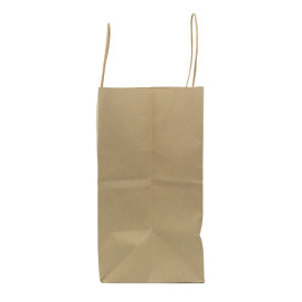 Buste Shopper in Carta Marrone 100g/m² 27+14x26cm (25 Pezzi)