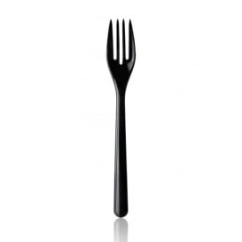 Forchetta di Plastica Premium Nero 185mm 