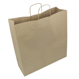 Buste Shopper in Carta Marrone 100g/m² 44+15x46cm (200 Pezzi)