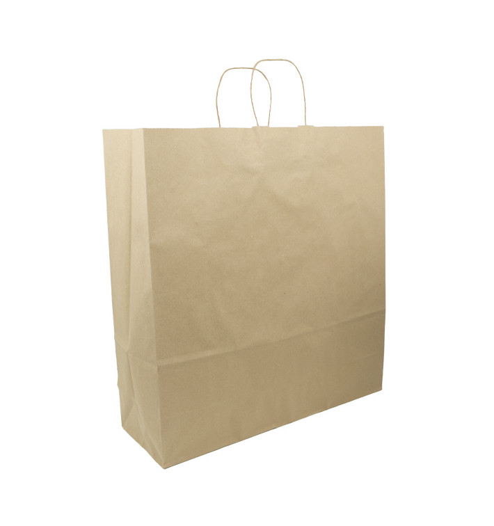 Buste Shopper in Carta Hawanna 100g/m² 46+16x49cm (200 Pezzi) Buste Shopper in Carta Hawanna 100g/m² 46+16x49cm (200 Pezzi)