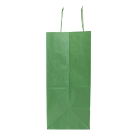 Buste Shopper in Carta Verde 80g/m² 26+14x32cm (50 Pezzi)