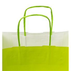 Buste Shopper in Carta Verde 100g/m² 22+9x23cm (250 Pezzi)
