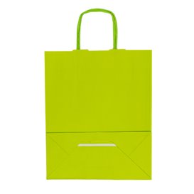 Buste Shopper in Carta Verde 100g/m² 22+9x23cm (250 Pezzi)